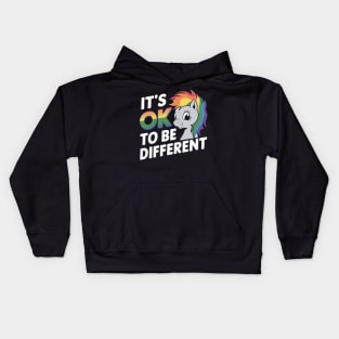 "Unique Horns: Embracing Diversity in a Unicorn World – Autism Awareness Edition" Kids Hoodie